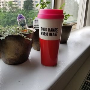 Kate Spade Cold Hands Warm Heart travel mug